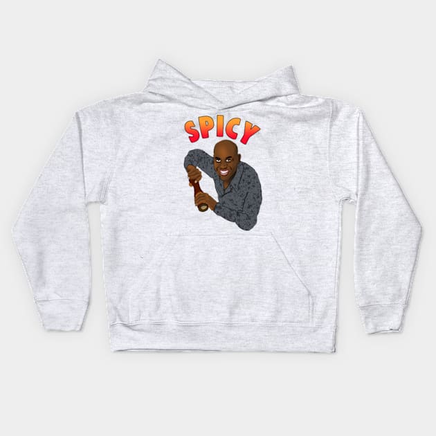 Spicy Ainsley Harriott Meme Kids Hoodie by Barnyardy